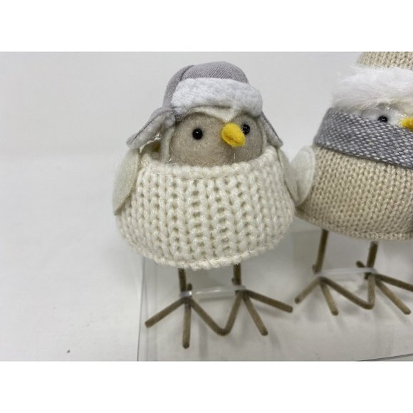 Wondershop Target Set Of 3 Featherly Friends Neutral Beige Christmas Birds NEW - Picture 2 of 8